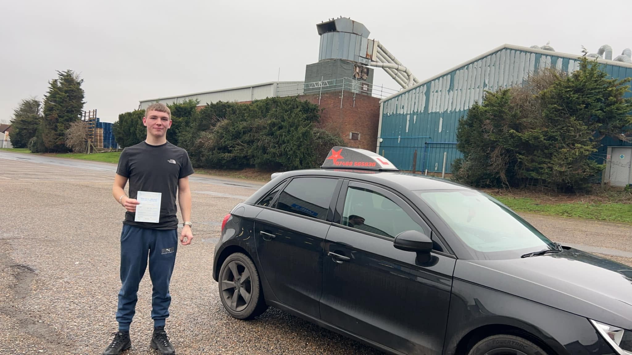 Pupil on a driving lesson