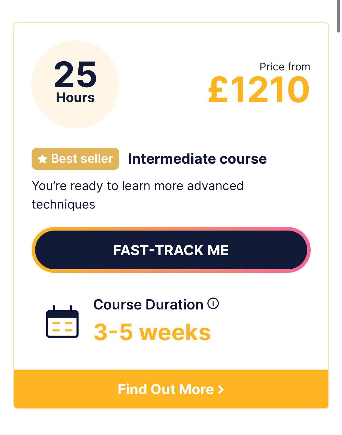 25 hour intensive driving course with Andreia's Driving School